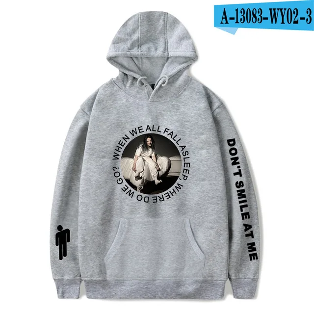 Billie Eilish, модные толстовки с капюшоном больших размеров, свитшоты, повседневные мужские и женские пуловеры с капюшоном, спортивная одежда в стиле хип-хоп billie eilish - Цвет: Бирюзовый