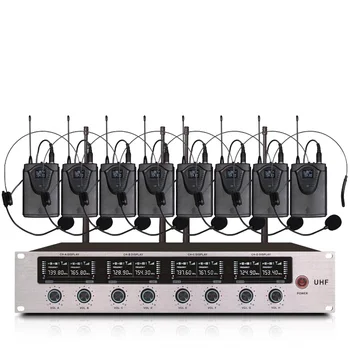 

Professional wireless microphone system 8 channel head-mounted microphone for church stage outdoor stage microphone wireless