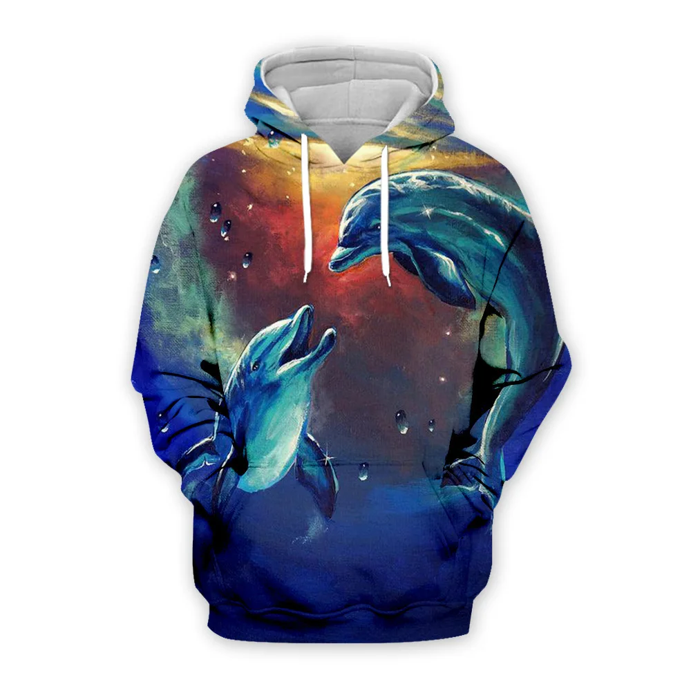 Waliicorners Long Sleeve Hooded Kawaii 3D Dolphin Pocket Loose Sport Sweatshirt 7 Hde70cb6b6acb4f8b93f0a3fd8da9751eF