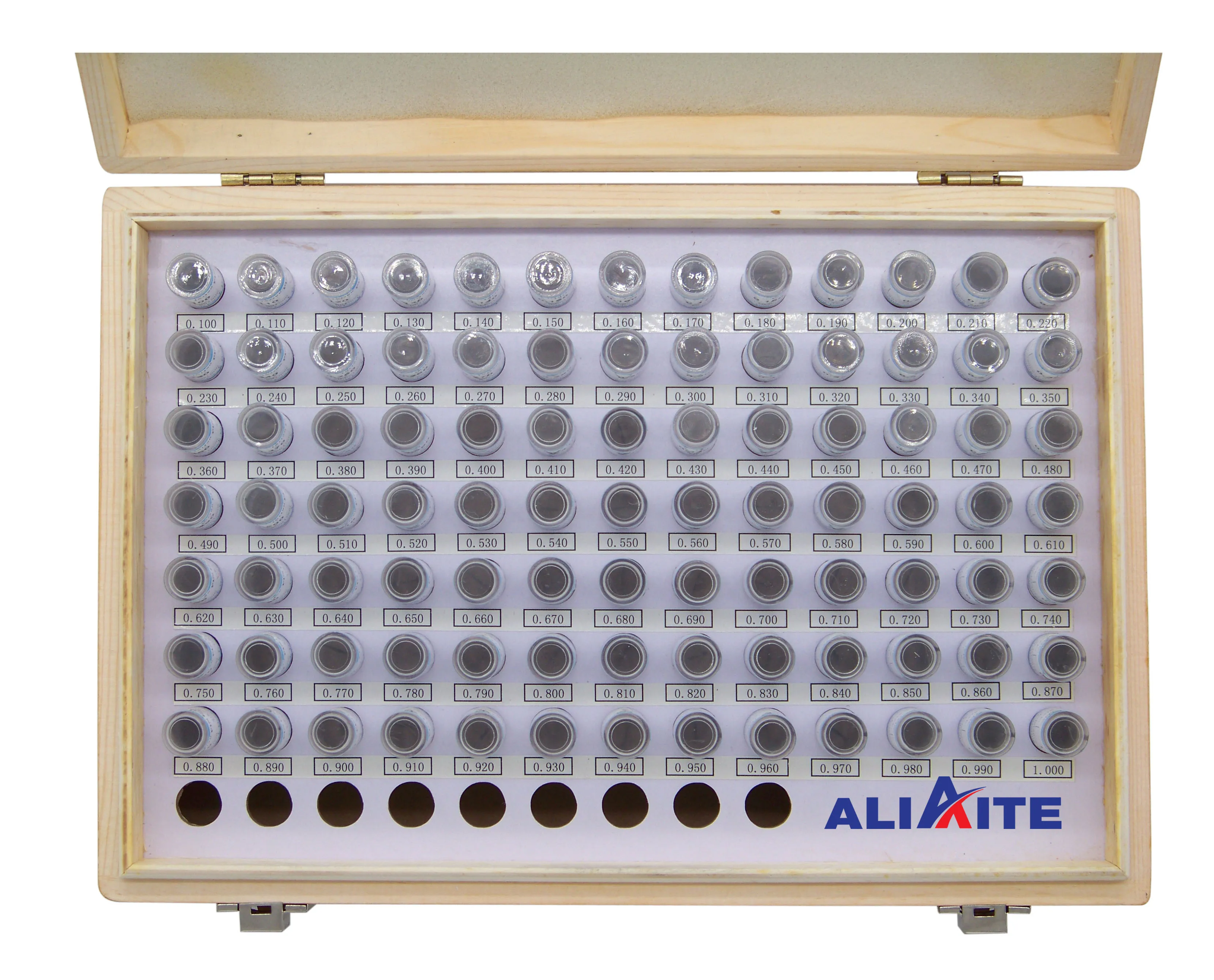 Conjunto de calibre de pino 0.100-1.000 (passo: