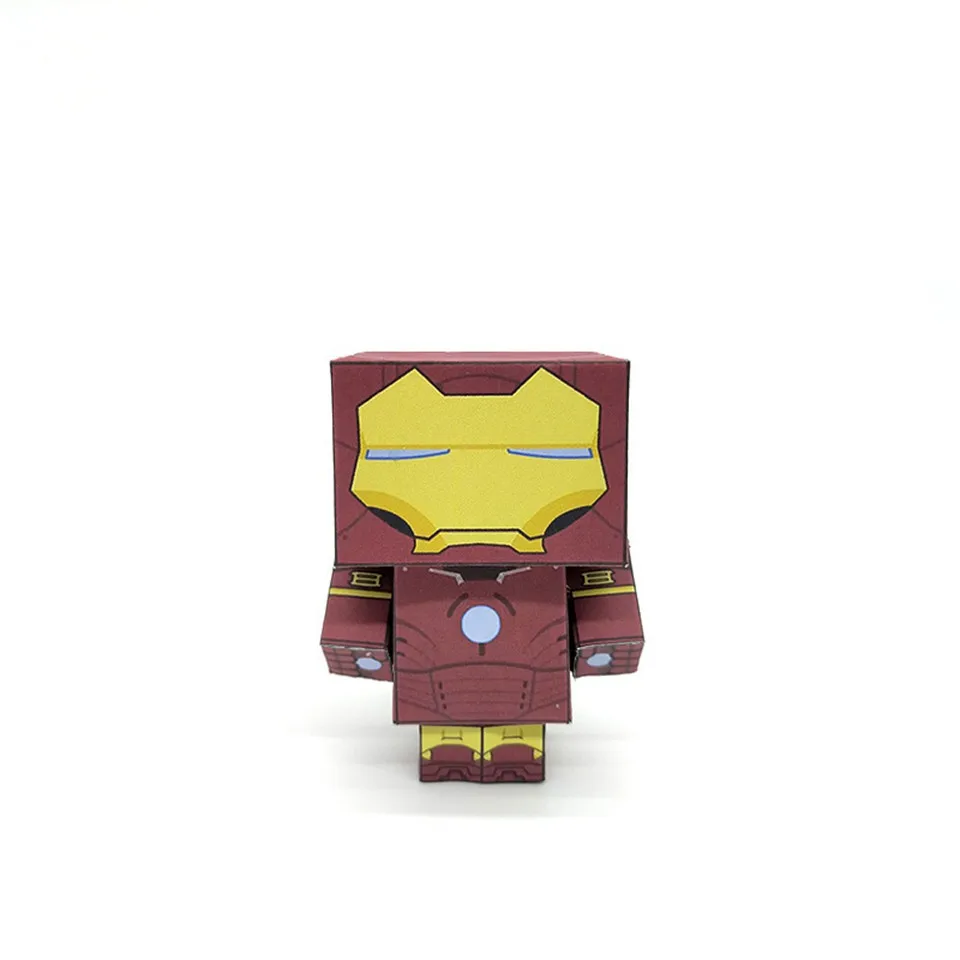 Нет-клей Marvel Мстители Железный человек Mark3 Складная 3D бумажная модель мини-бумажное ремесло Аниме Фигурка DIY Cubee дети взрослые ремесло игрушка CS-001