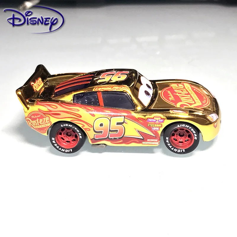 Disney Plating Cars цвет серебристый золотой молния McQueen металл литье под давлением