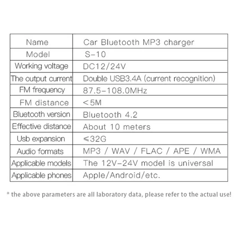 Многофункциональный музыкальный mp3 плеер без потерь с Bluetooth 4,2 FM передачей на расстояние, автомобильный светильник с поддержкой tf-карты