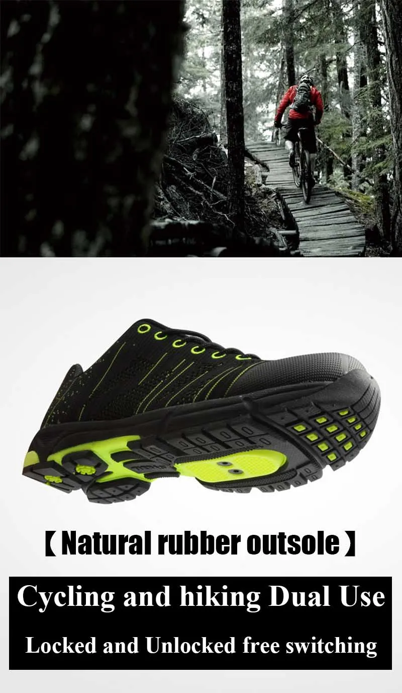 New Arrival! Tiebao Leisure Cycling Shoes Mountain Bike Bicycle Self-locking Shoes Non-slip Breathable Bike Sneakers MTB Shoes