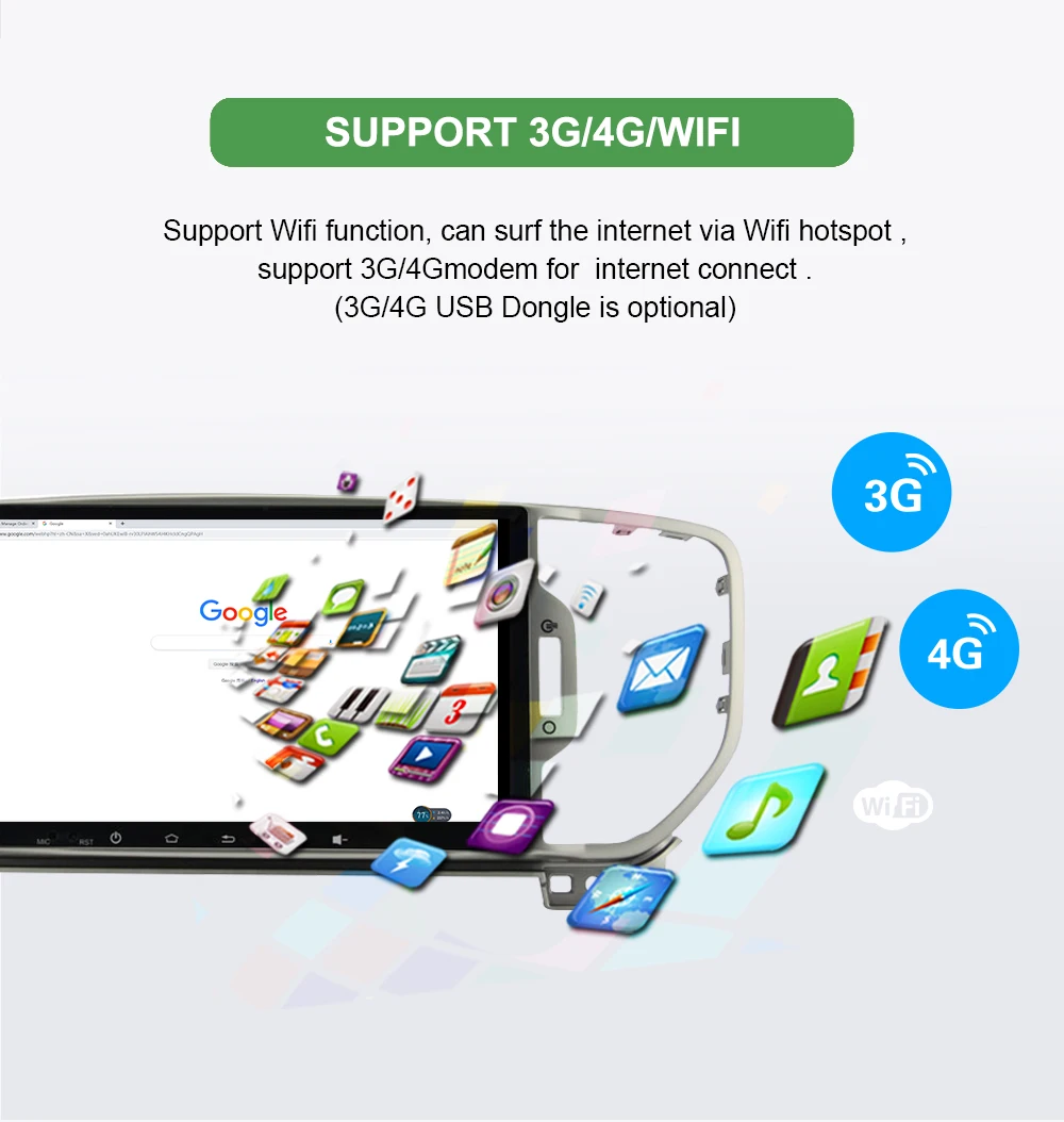 Sale 9" 2Din Full Touch Android 8.1 RAM2G+ROM32GB 1024*600 GPS Wifi Radio Audio Car Player universal For Kia Sportage R 2016 (NO DVD) 11