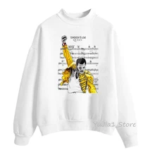 Freddie Mercury толстовки для женщин Королева Группа Толстовка Хип Хоп Ретро Рок толстовка женская осень зима пуловер белая толстовка