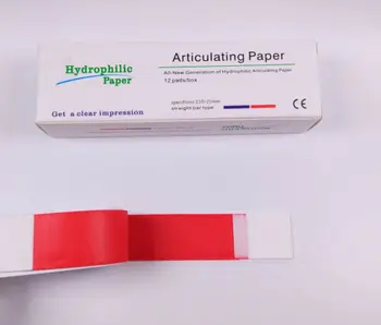 

2Box Articulating Paper Red Dental Thick Occlusal Record Denture 40μm 240Sheets/Box Hydrophilic Rectangle Bar
