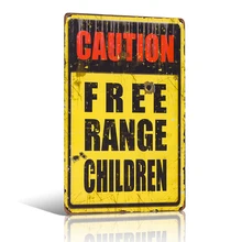 Внимание, свободный диапазон, Детская Металлическая жестяная вывеска, ВИНТАЖНЫЙ ПЛАКАТ, художественная живопись, ремесло, паб, бар, домашний декор стен
