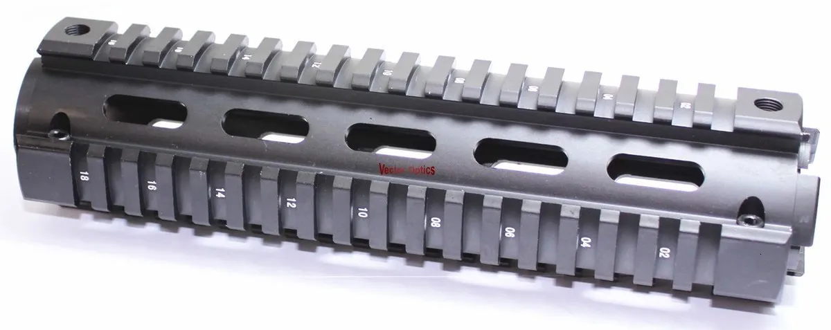 Векторная оптика RIS из двух частей Mid Handguard 20 мм Weaver Picatinny Quad рейка система 8,5 дюймов Длина подходит. 223 5,56