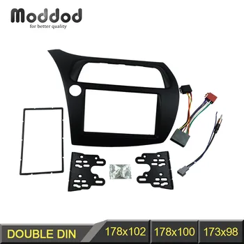 

Double Din Fascia for Honda Civic Radio DVD Stereo Panel Dash Installation Face Frame with Wire Harness Antenna