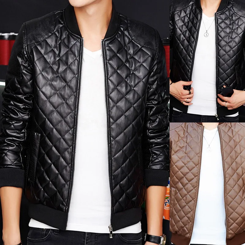 Модные мужские кожаные куртки мужские куртки повседневные мужские осенние пальто ветрозащитные мужские бомберы мужские кожаные куртки и пальто