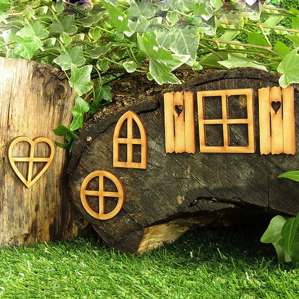 Cute Miniature Fairy Gnome Window Door Elf Home Garden Yard Art Sculpture Outdoor Statues Decor Dollhouse DIY Vintage Figurines ornament crafts miniature figurines miniature ornament