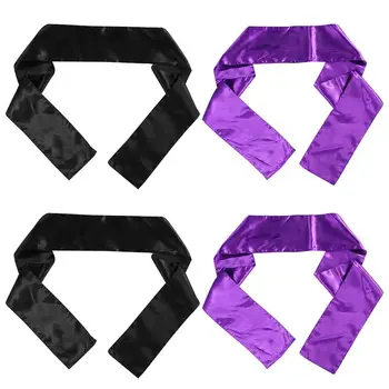 

4 Pcs Satin Edge Scarves Non-slip Edge Wrap Grip Bands for Female Sports Gym