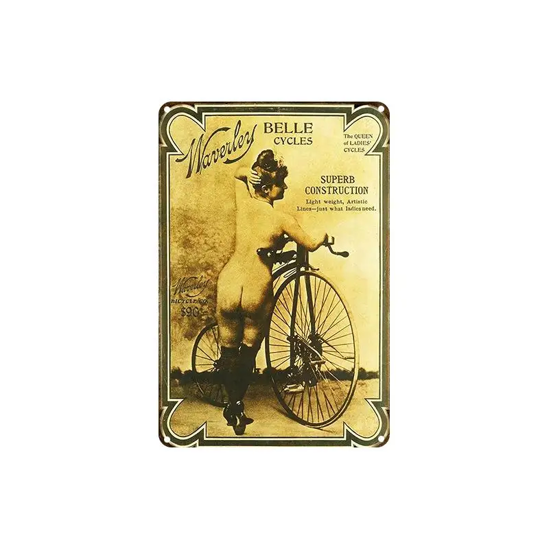 Waverley Cycles металлическая жестяная вывеска бар паб человек пещера клуб Кафе Кухня настенная доска Декор Бар Украшение для стен дома, паба ретро металл искусство - Цвет: Тёмно-синий