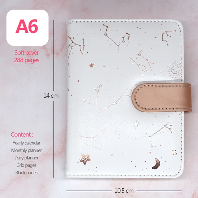 Starry Sky – carnet de notes en cuir à bouton-pression, 1 pièce, petit  carnet de notes frais, manuel de Style japonais Simple, fournitures pour  étudiants - AliExpress