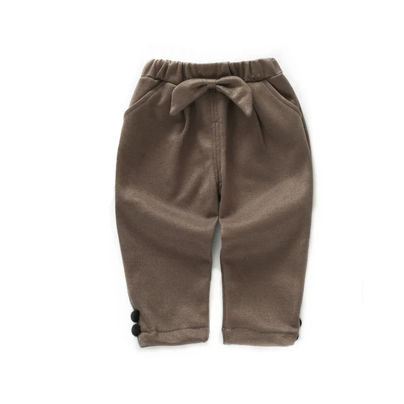 

Autumn Winter Woollen Cloth Baby Pants For Girl Boy Pure Color Cotton Straight Warm Pantolon Newborn Kids Thicken Casual Trouser