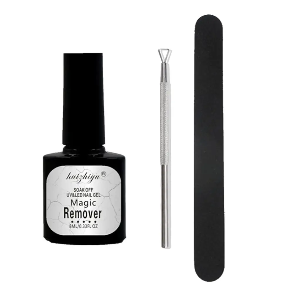 Professional Nail Gel Magic Remover Soak Off Base Matte Top Coat Polish Art Primer Files Cuticle Pusher | Красота и здоровье