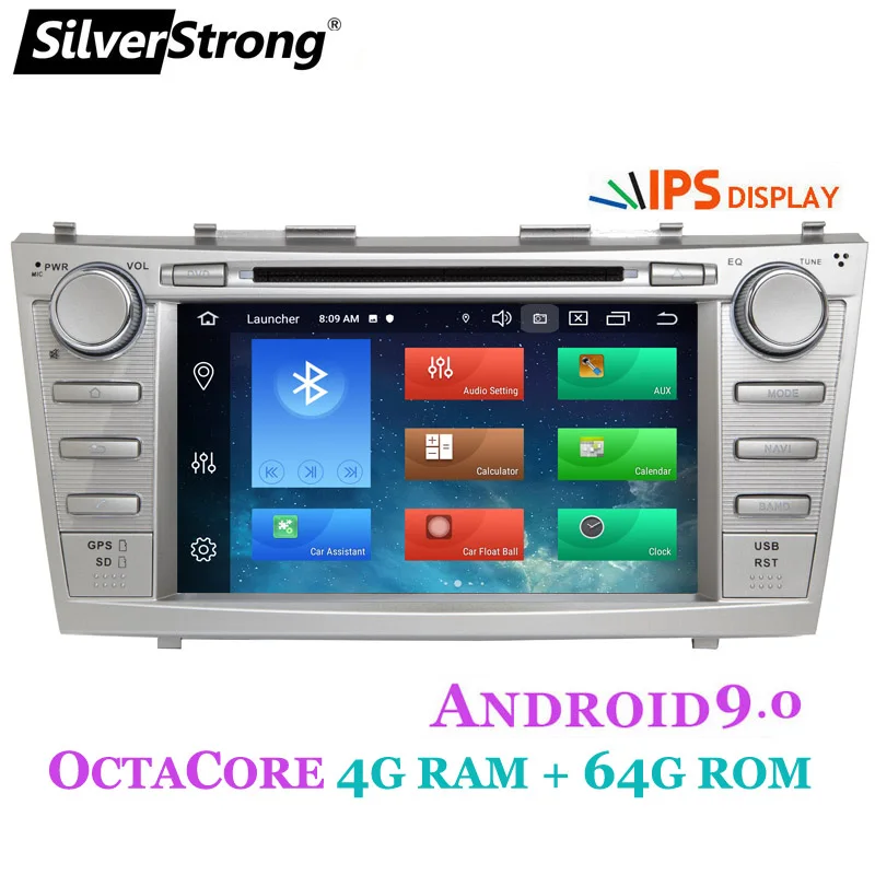 SilverStrong Android9.0 CAMRY DVD 4 Гб+ 64 ГБ Автомобильный DVD для Toyota Camry V40 радио 2DIN автомобильный gps навигатор Android головное устройство 10 полосный эквалайзер - Цвет: XJ-CAMRY-ZX5-4G64G