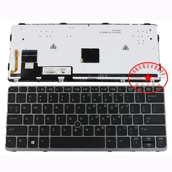 

FOR HP EliteBook 820 G1 820 G2 backlight laptop keyboard silver frame