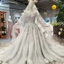 LS74100 вечернее платье мать невесты блестящие платья длинные рукава o шеи длинный поезд кристалл женщин случай платье с вуаль высокое качество платья длинные