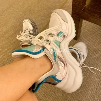 

Hot Fashion Multi Blue Orange PVC Women Sneakers Archlight Designer Ultra Breathable Casual Shoes For Women Lace Up Trainers