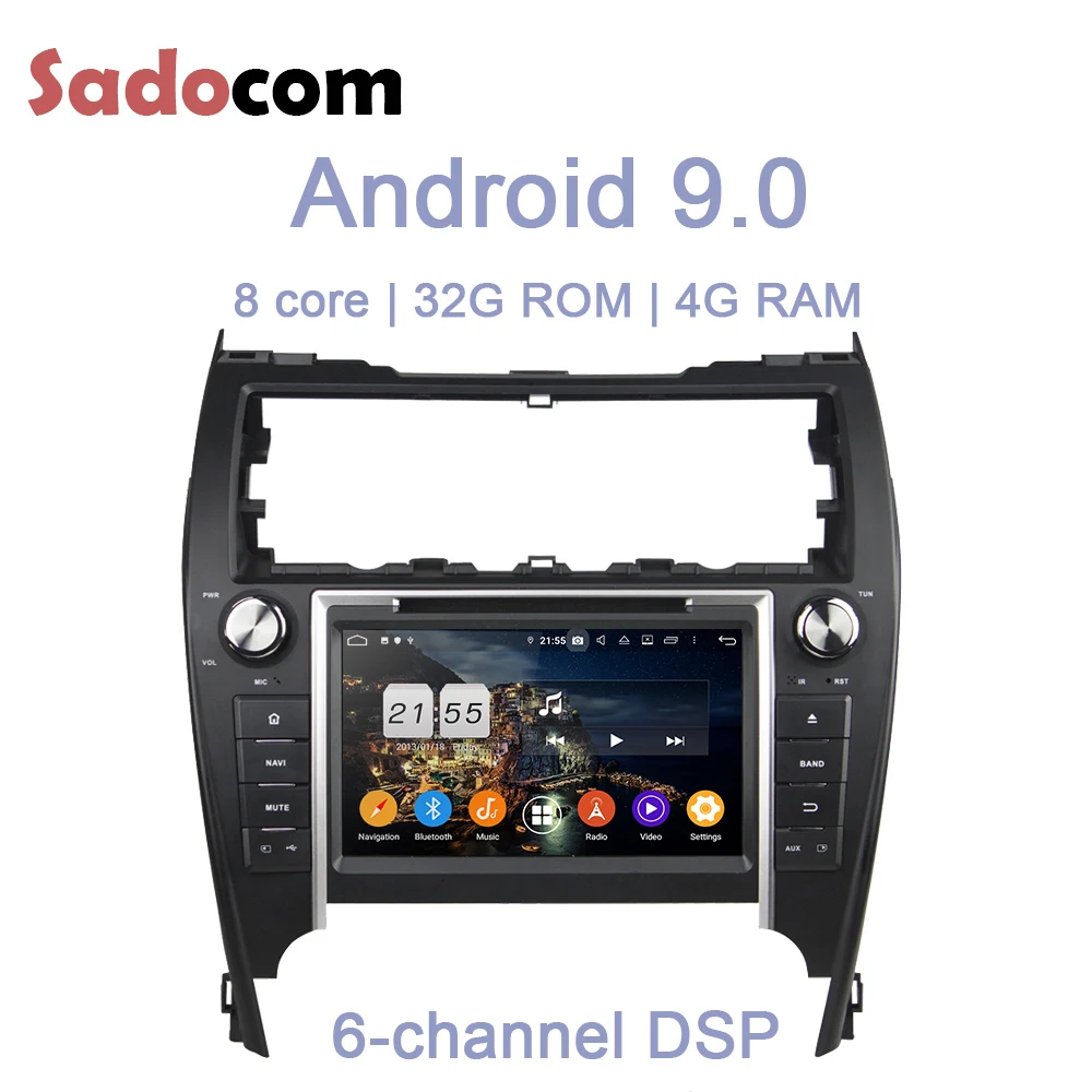 DVD плеер для Toyota CAMRY 9 0 2012 8 дюймов DSP Android 2017 ОЗУ 4 Гб Wi Fi радиоприемник RDS GPS карта