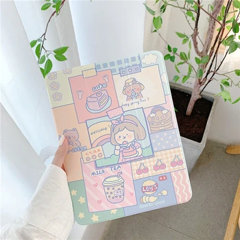 

Cute Cartoon For iPad AIR 2 3 10.5 Pro 2019 7th 10.2 inch Case for iPad 2017 2018 9.7 Mini 5 Cover Capa With Pencil Holder Cases
