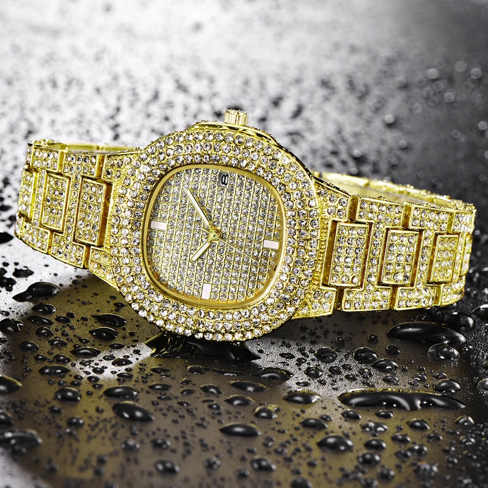 dropshipping new 2020 hip hop watches for women iced out diamonds quartz watch female clock fashion wristwatches (4)