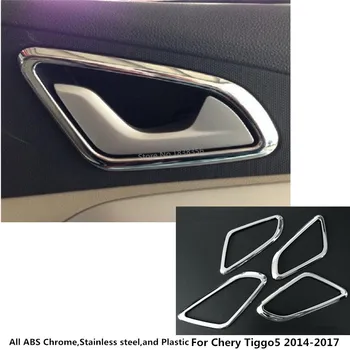 

For Chery Tiggo5 Tiggo 5 2014 2015 2016 2017 2018 Cover Trims ABS Chrome Car Body Door Interior Inner Built Handle Bowl 4pcs