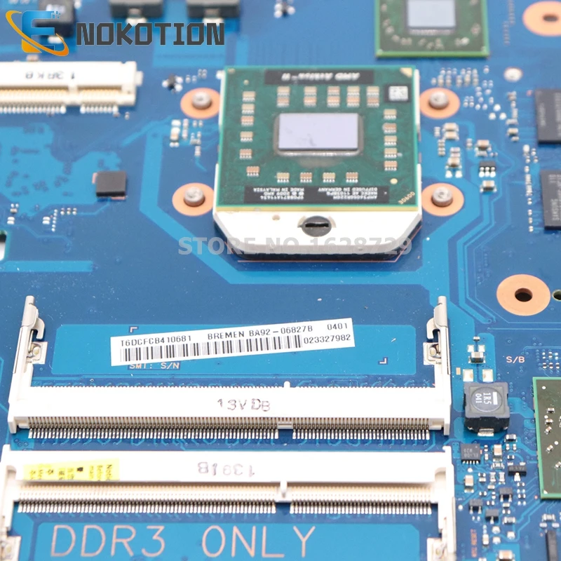 Seller  NOKOTION BA92-06827A BA92-06827B BA41-01360A For Samsung NP-R525 R525 Laptop motherboard DDR3 ATI G