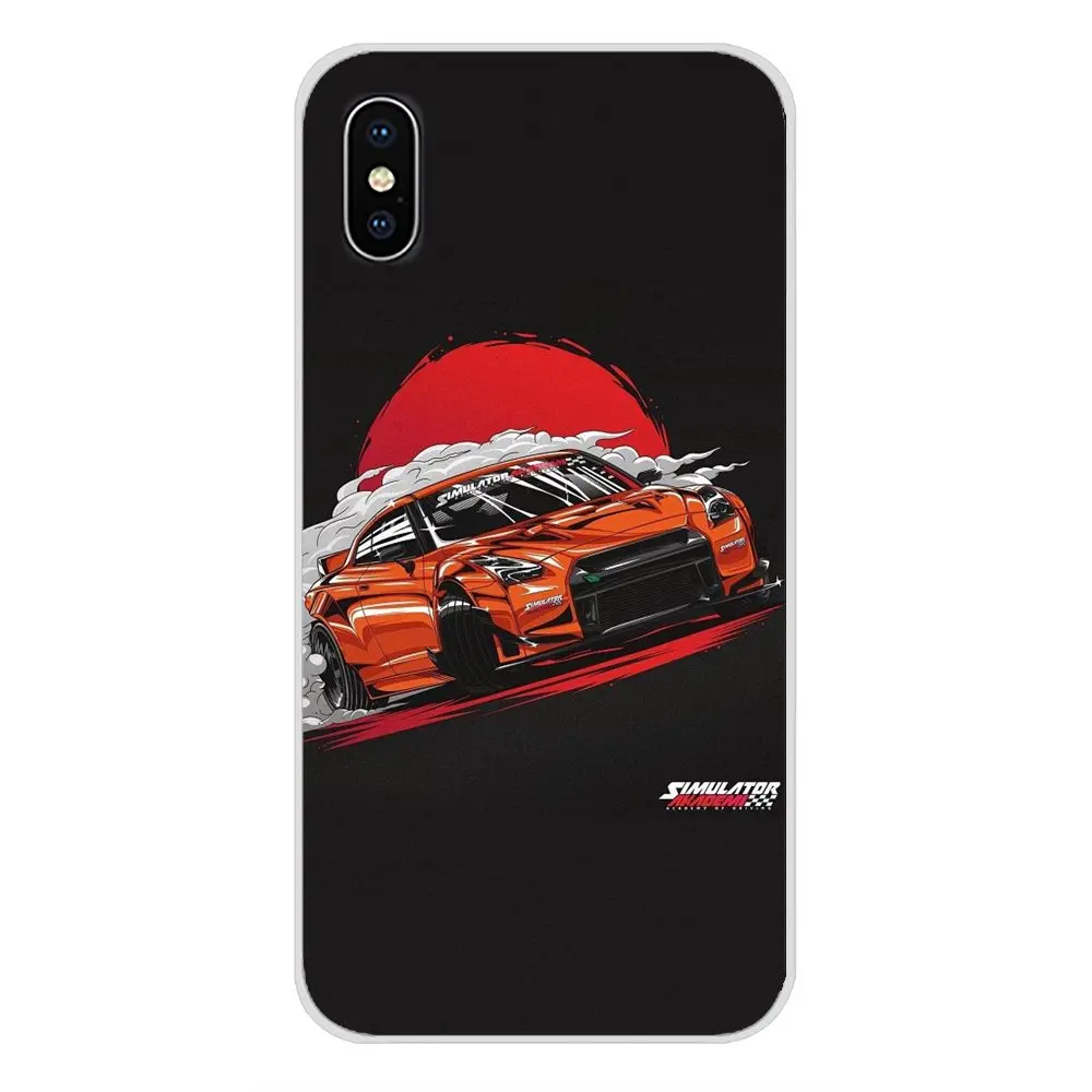 Автомобили для дрифта Автогонки JDM для Apple IPhone X XR XS MAX 4 4S 5 5S 5C SE 6 6S 7 8 Plus, ipod touch 5 6 прозрачный мягкое покрытие кожи