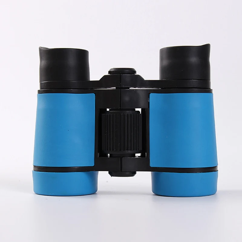 Sky blue Резиновые 4x30 пластиковые детские бинокли карманный размер телескоп увеличение для детей уличные лыжные игры мальчики девочки игрушки подарок - Цвет: Sky blue