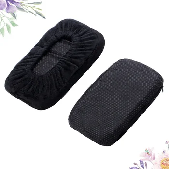 

2PCS Memory Foam Armrest Pad Chair Armrest Pads Elastic Cover Ultra-Soft Elbow Pillow Support for Home Office (25.4x13CM, Black)