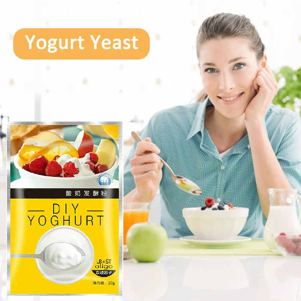 1Bag 10 Packets Yogurt Yeast Starter Natural 20 Types Of Probiotics Home Made Lactobacillus Fermentation Powder Maker Homemade