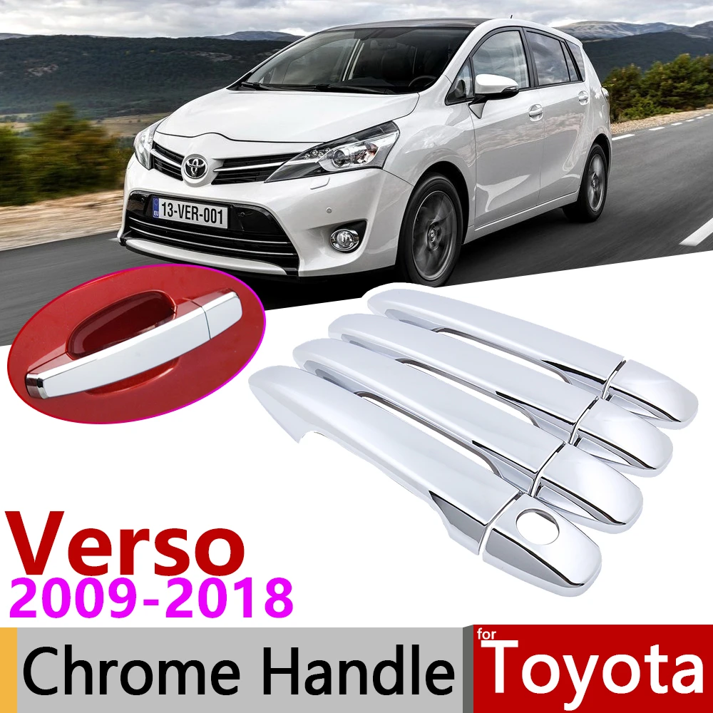 de manija de cromada para Toyota Verso 20, ~ 2018, accesorios de coche, pegatinas, juego de molduras, 2010, 2012, 2013, 2014, 2015, 2016|Pegatinas para coche| - AliExpress
