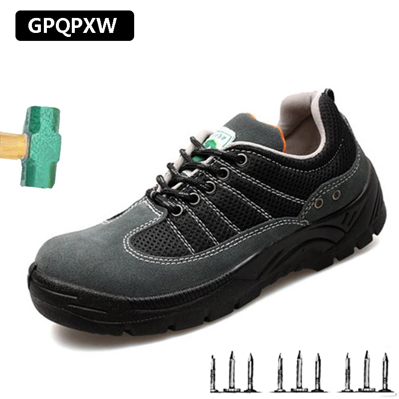

Outdoor Anti-static Steel Toe Cap Work Shoes Anti-smashing Anti-puncture Men's Boots Wear-resistant Non-slip safety shoes man