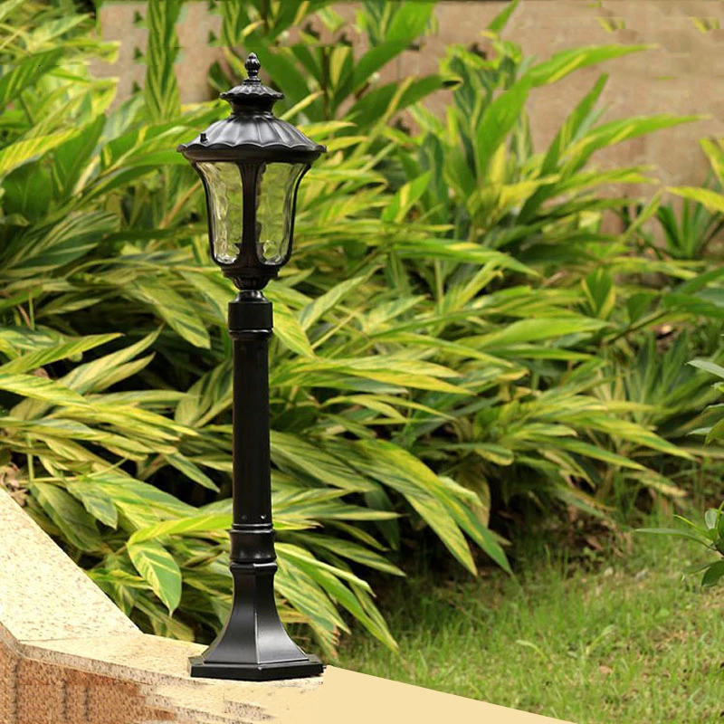 European Style Retro Home/Engineering Lawn Light Outdoor Waterproof Garden Road High Pole Light E27 solar garden lights