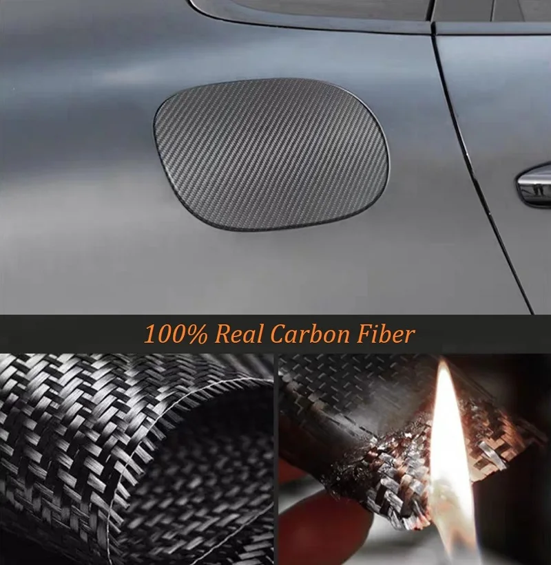 3-Porshe Macan Carbon Fiber Fuel Tank Door Oil cover