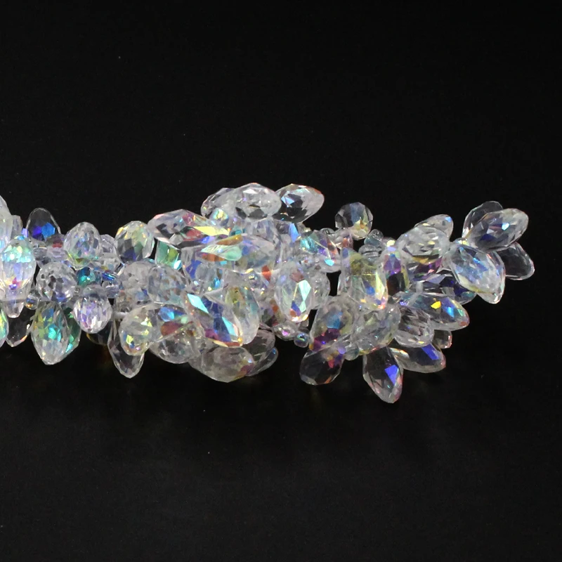 Faceted Crystal Pendant Glass Finding Pendants Glass Teardrop Beads
