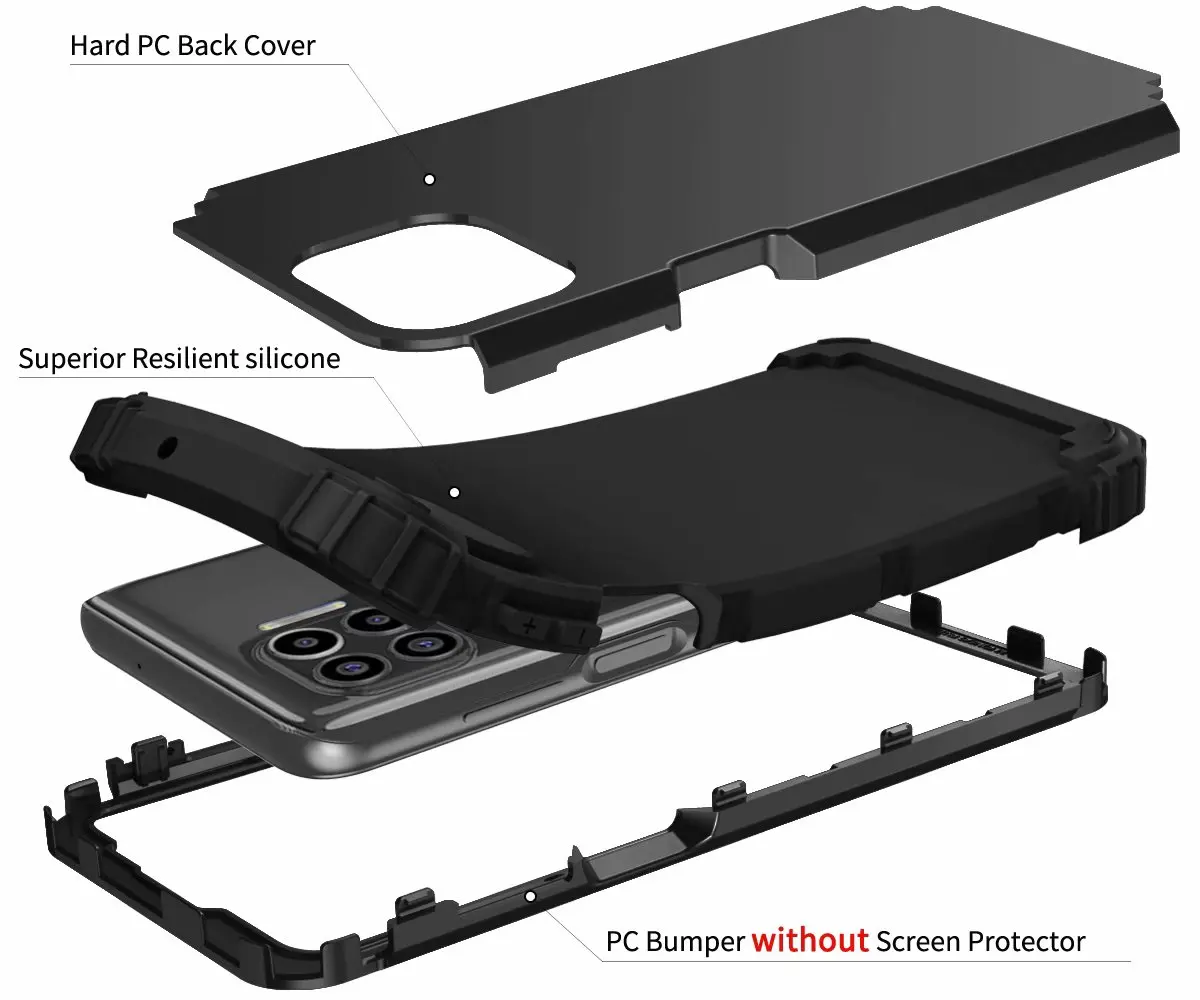 Rugged Hybrid Armor Defender Shockproof Protective Case for Maximum Impact Protection