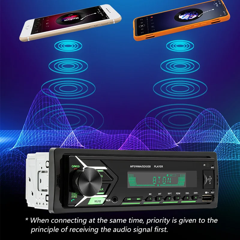 Mp3-плеер Φ FM-приемник с дистанционным управлением цифровой BT аудио музыкальные