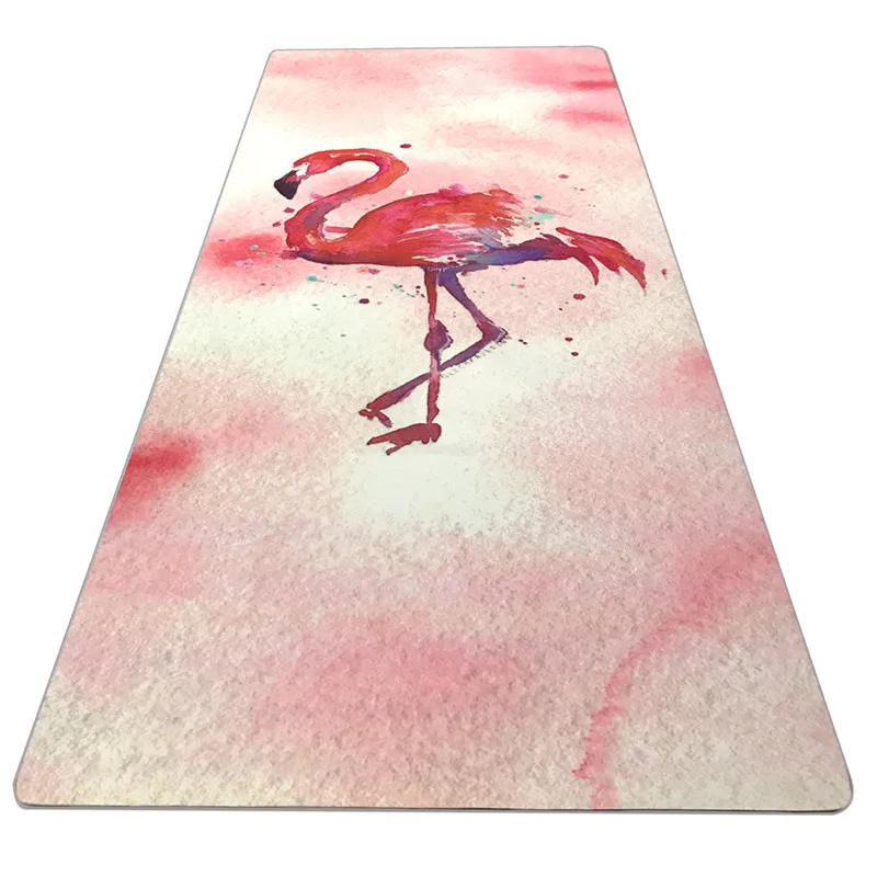 as photo Printed rubber fitness mat sweat absorption green non-skid travel goddess mat sports floding good quality yoga mat - Цвет: as photo