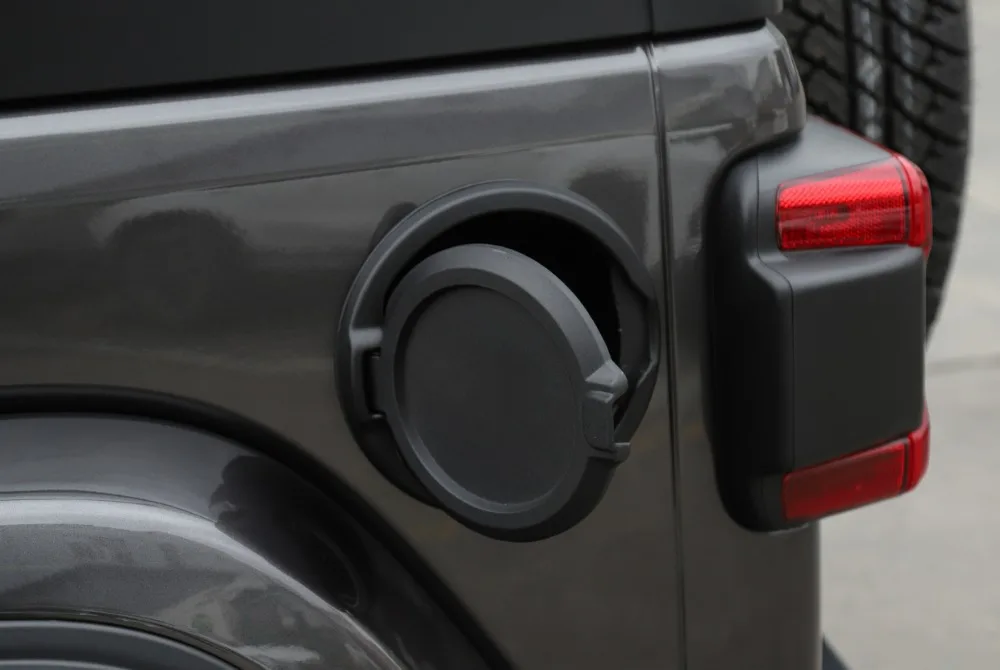 Для Jeep Wrangler JL автомобильный внешний газовый бак топливная задняя крышка бака наполнитель накладка части молдинги Серебристые/Черные Аксессуары