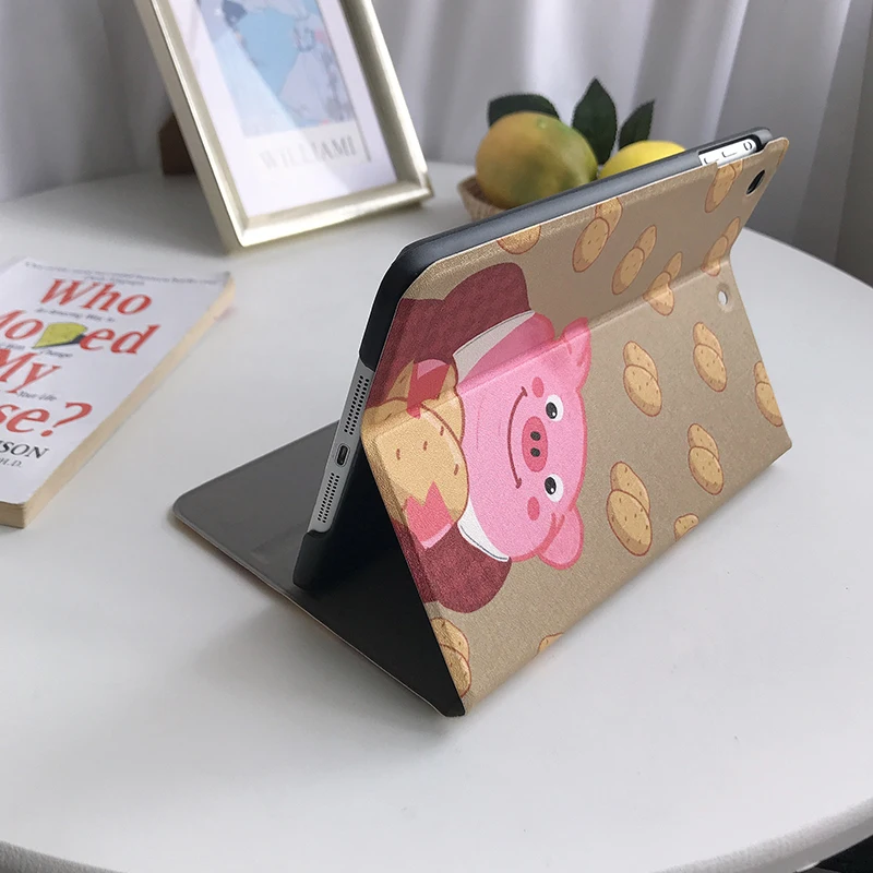 Автоматический будильник смарт-чехол с подставкой для Планшеты ipad Mini1 на возраст 2, 3, 4, 5, ipad air 2 3 pro 10,5 Мультфильм защитный чехол для ipad 2, 3, 4 18 9,7
