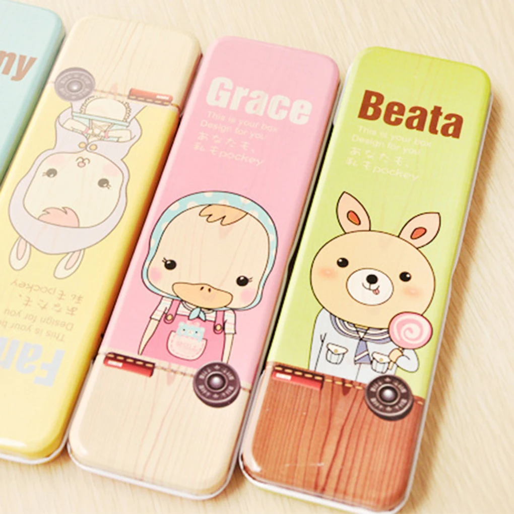 

Cartoon Pictures Metel Case Student Stationery Pencil Box 2019