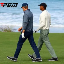 PGM, новинка, Мужская обувь для гольфа, дышащая сетка, обувь для гольфа, мужская, нескользящая, водонепроницаемая, мягкая подошва, удобные мужские кроссовки для гольфа, Черная спортивная обувь