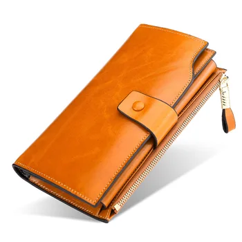 

Hot sale Multi-function leather card holder oil wax Upper Top Grain cowhide cow leather wallet