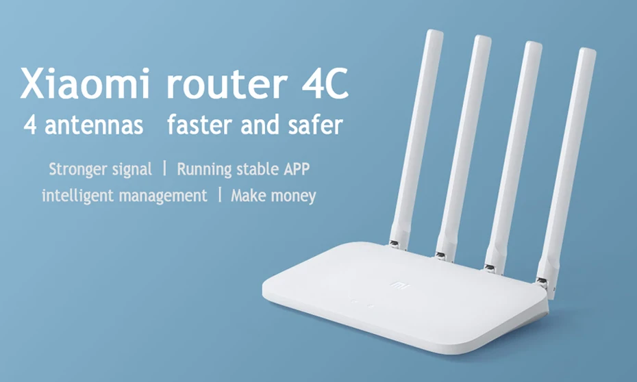Original Xiaomi Mi WIFI Router 4C 64 RAM 802.11 bgn 2.4G 300Mbps 4 Antennas Smart APP Control Band Wireless Routers Repeater (1)