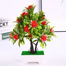 Реалистичный искусственный цветы в горшке открытый дом офис украшения подарки