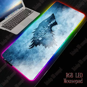 

XGZ Game of Thrones Large LED Light RGB Waterproof Gaming Mouse Pad USB Gamer Mousepad Mice Mat 7 Dazzle Colors for Computer PC